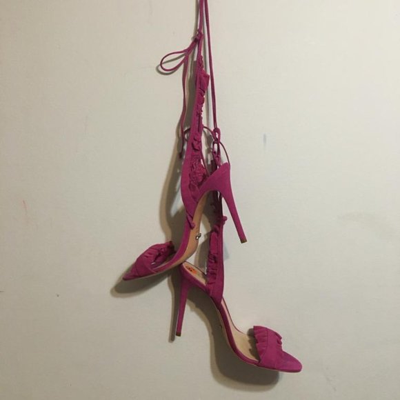 Ankle Strap Suede Schutz Pumps Size 9.5 - Picture 2 of 6